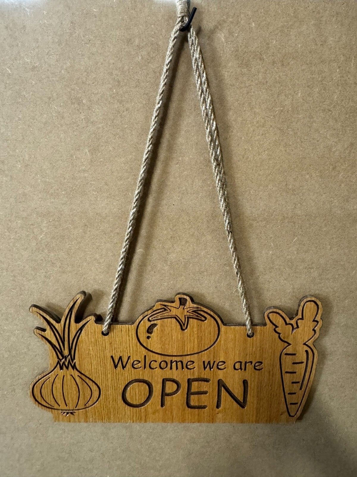 Extra large “Open-Closed” double sided sign for Vegan shops, vegetable shop etc.