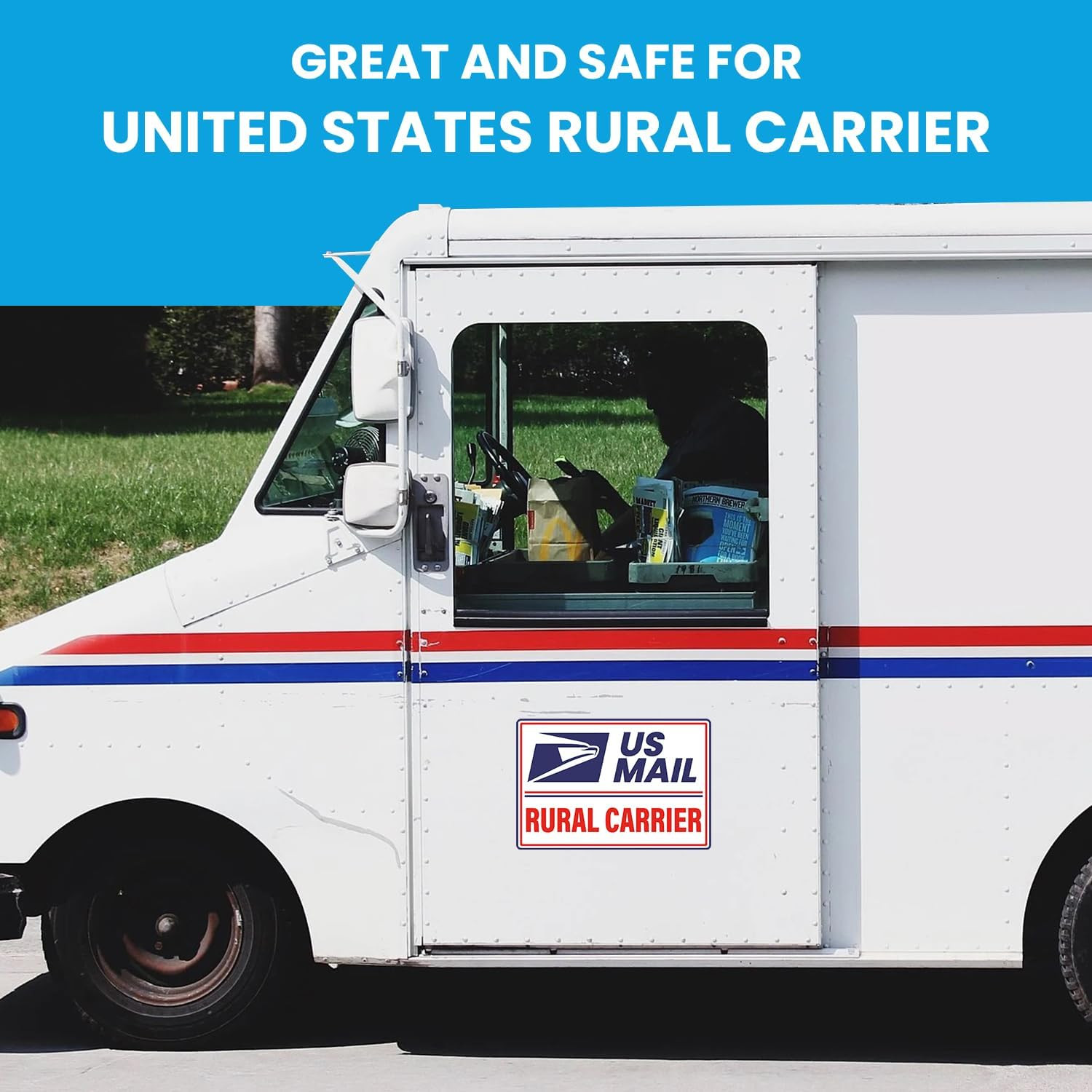 (3 Pack) U.S. Mail Delivery Driver Magnetic Signs U.S. Rural Delivery Carrier Ma