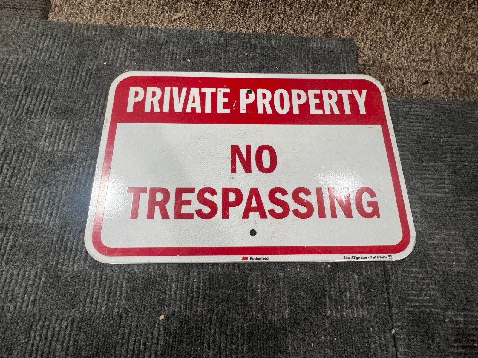 QTY 2 SmartSign 18x12in “Private Property No Trespassing” Aluminum 3M Laminated