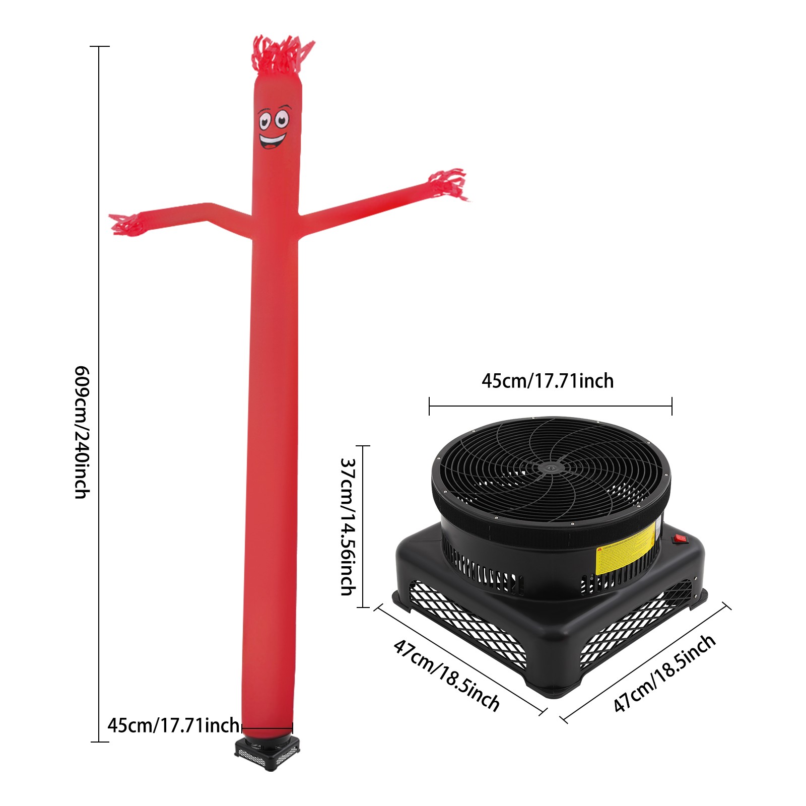 20ft Air Inflatable Tube Guy Puppet, Inflatable Dancer with Blower, Inflatable