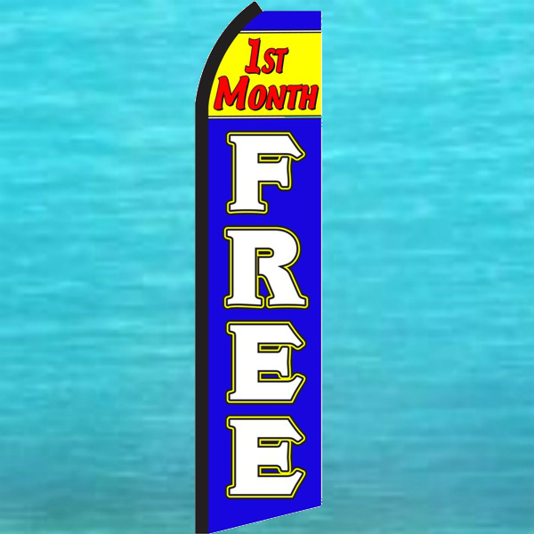 1st MONTH FREE SWOOPER FLAG Flutter Feather Vertical Advertising Sign Banner