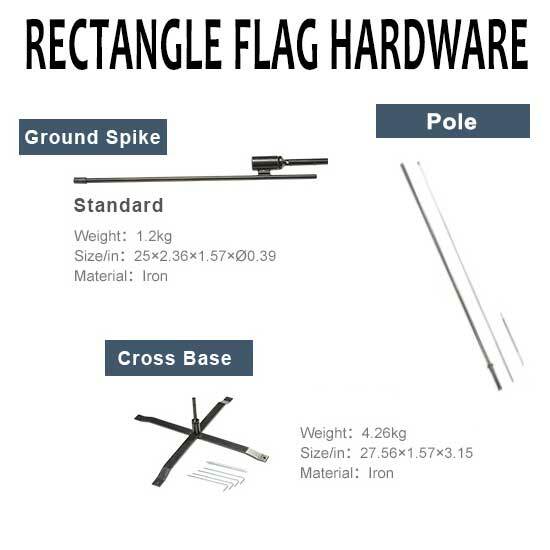 Flag – Custom Rectangle – LRG 17 ft – Double Sided