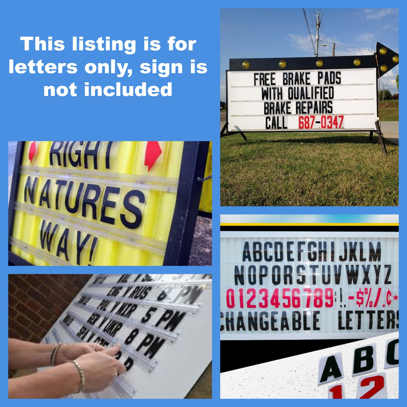 Outdoor Flexible Sign Letters Condensed Style | 8″ x 8-15/16″ | Red | 300 ct