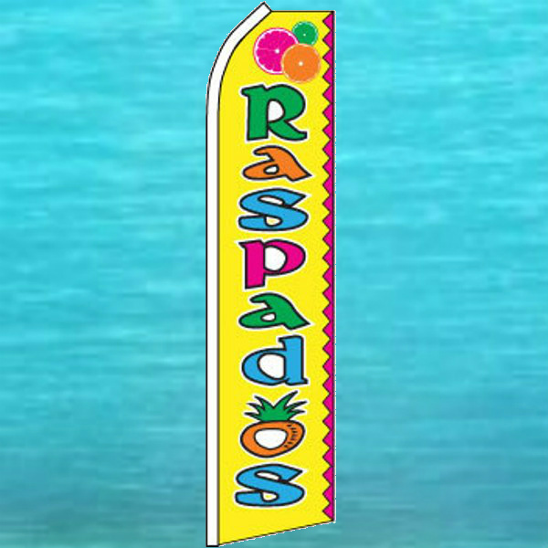 RASPADOS FEATHER FLUTTER FLAG Food Concession Swooper Advertising Sign Banner