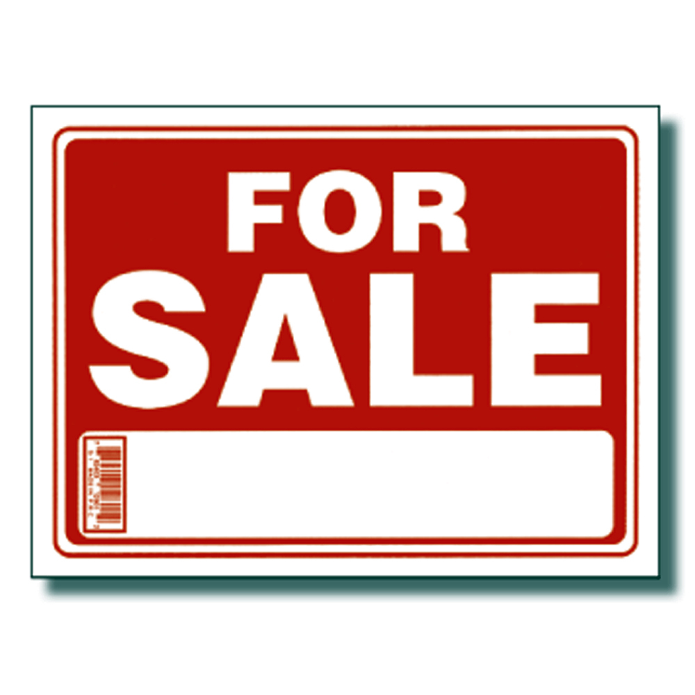 10 Pcs 9 x 12 Inch Red & White Flexible Plastic ” For Sale ” Sign