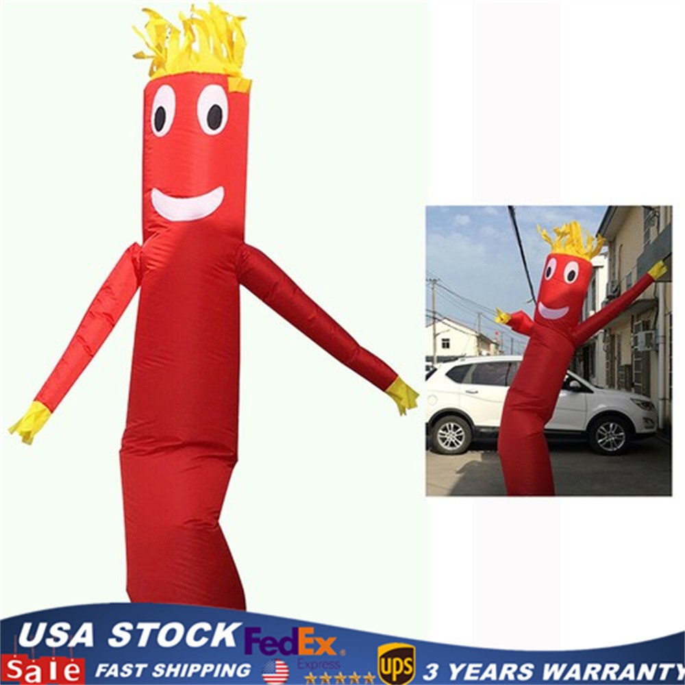10FT Custom Inflatable Tube Wind Dancer Air Puppet Sky Dancing Wavy Man-Red