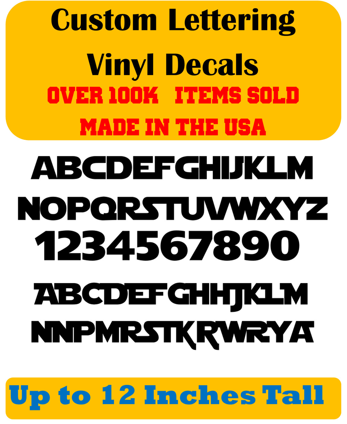 Custom Personalized Decal Vinyl Lettering Text Business Sign Star Wars Inspired