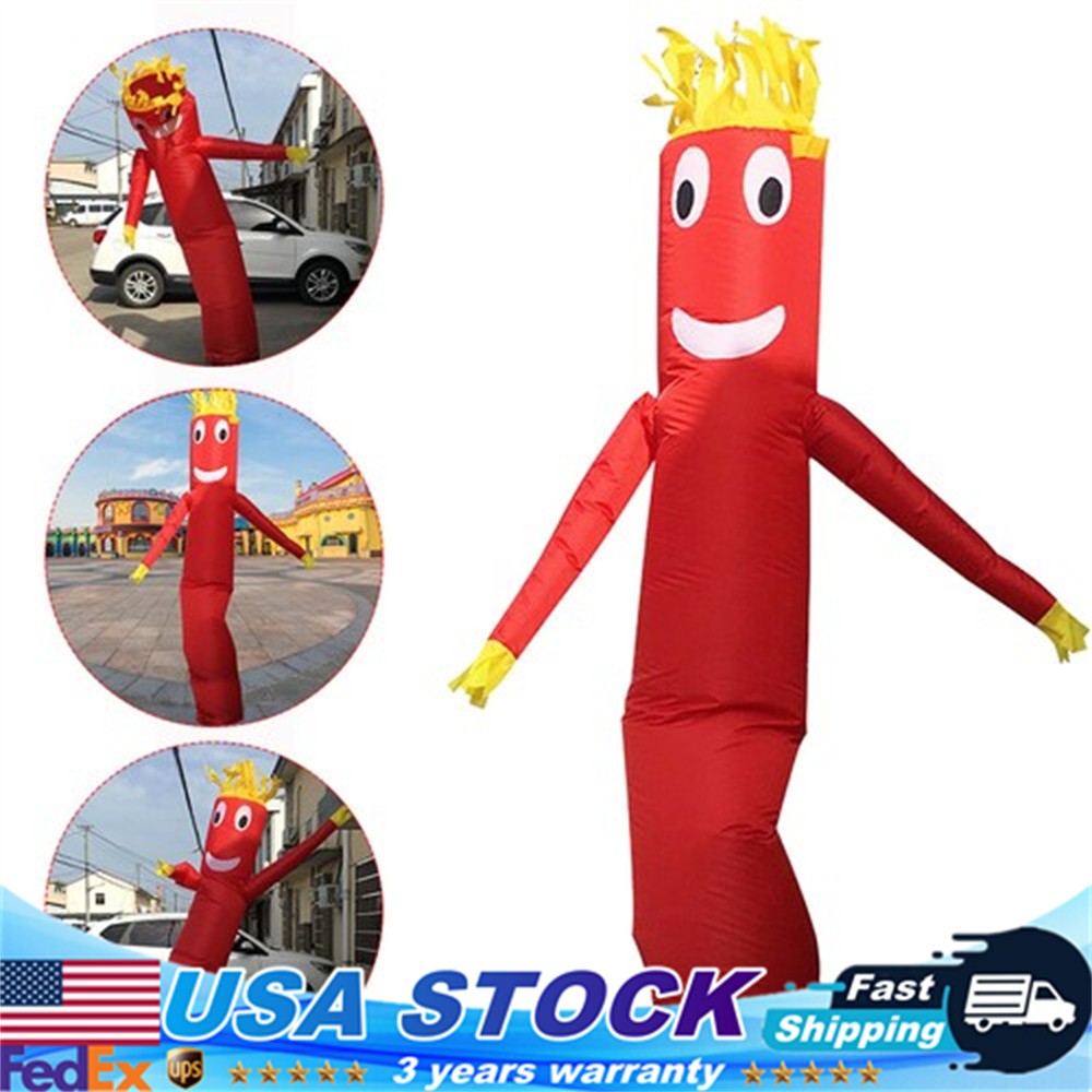 10FT Tall Inflatable Tube Man Air Powered Dancing Puppet Advertising Sign Red