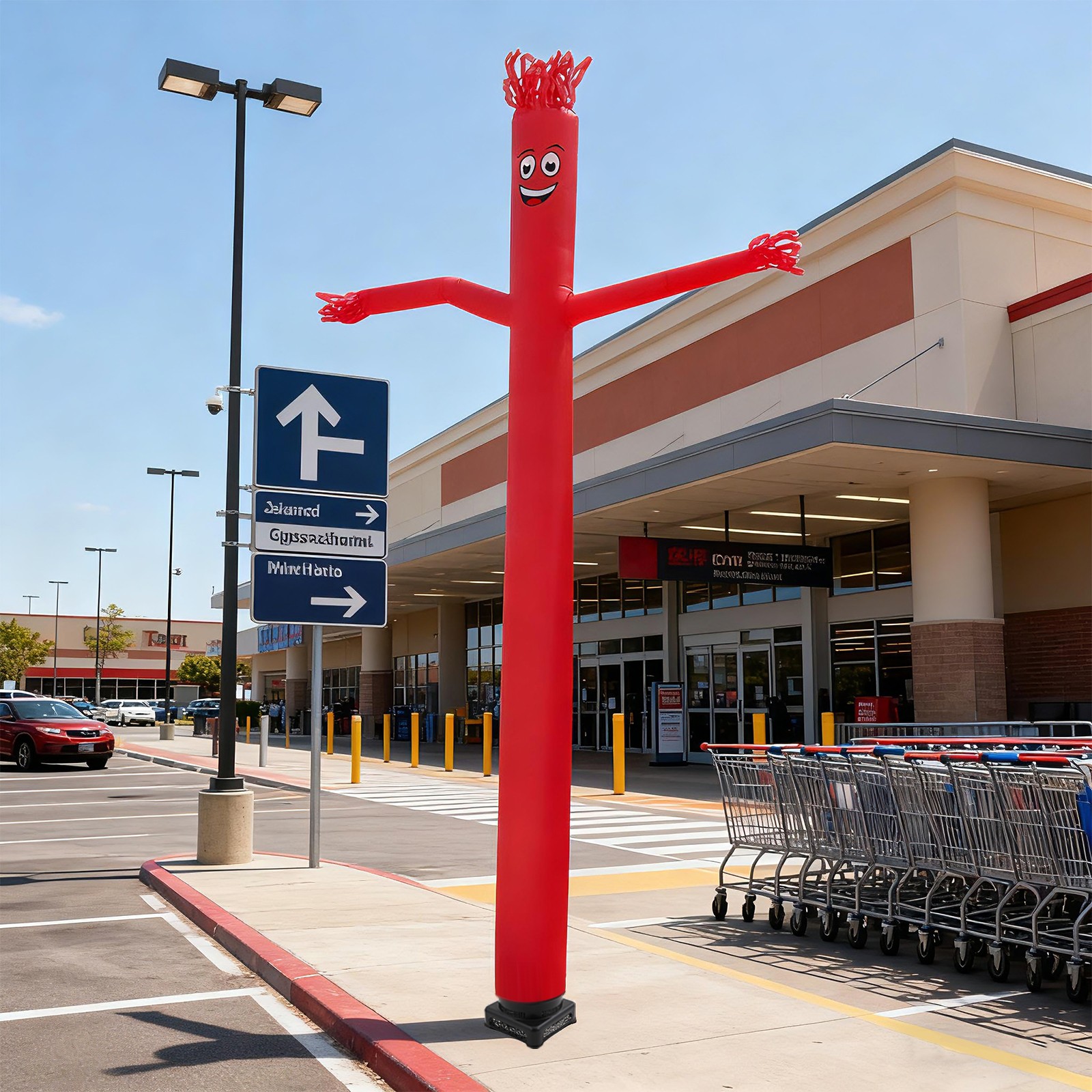 20ft Inflatable Advertising Air Wind Tube Puppet Sky Wavy Man Dancer (w/ Blower