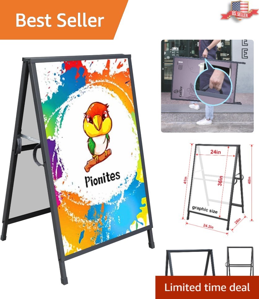 Heavy Duty 24×36 A-Frame Sidewalk Sign – Weather-Resistant Double-Sided Display