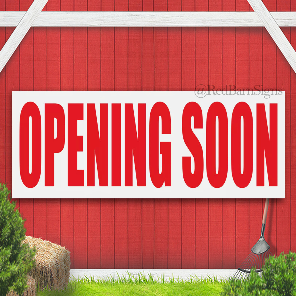 OPENING SOON SHOP BANNER OUTDOOR POSTER waterproof with grommets