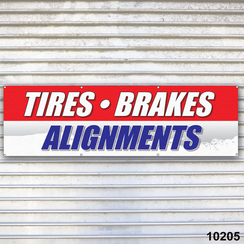 Tires Brakes Alignments Banner Auto Repair Service Bay