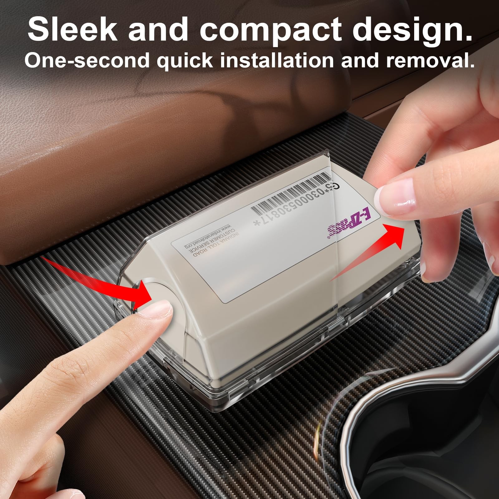 FLLIK EZ Pass Holder for Windshield. Ezpass with Strong 1Pack, Clear-A