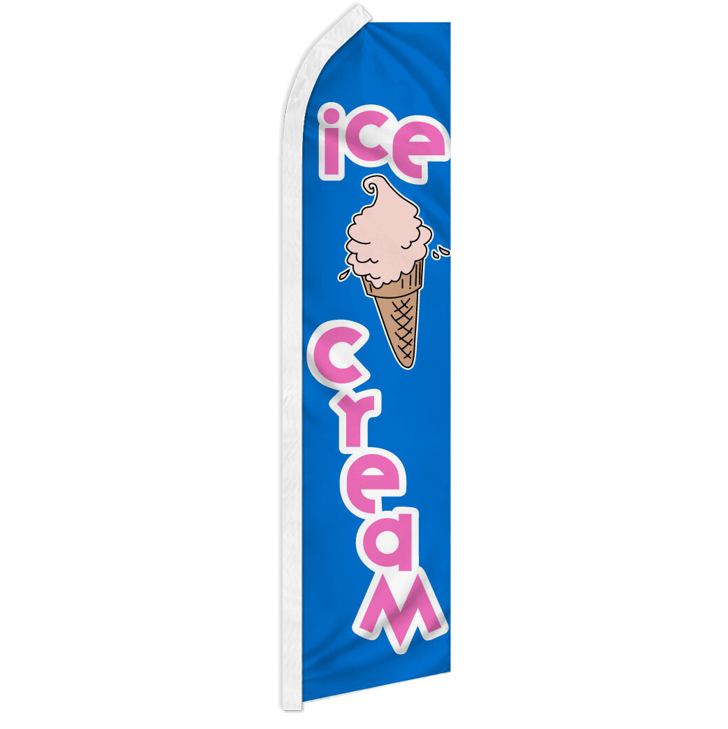 Ice Cream Advertising Swooper Feather Flutter Flag Concessions Food