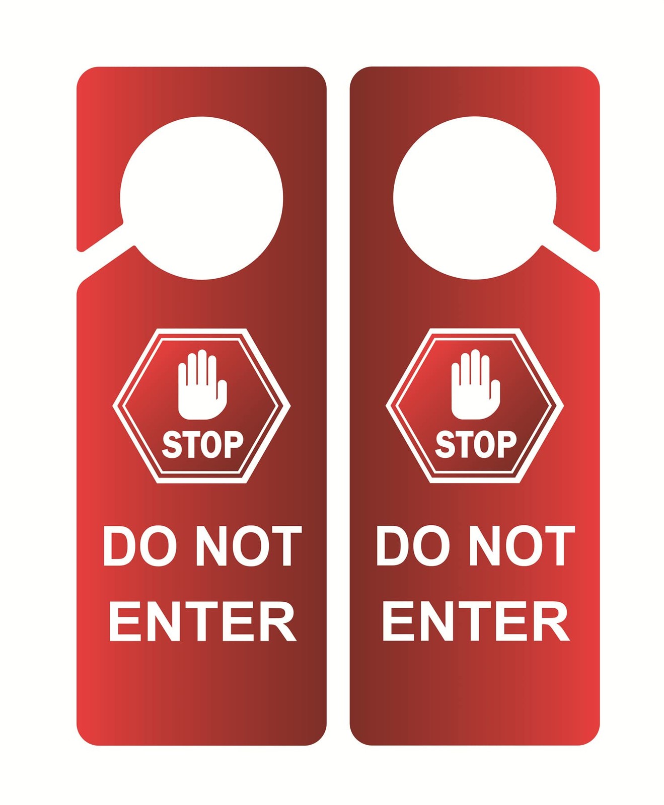 Stop Do Not Enter Door Hanger Sign,5pcs 3.5×9.5 inch Stop Do Not Enter Door P…