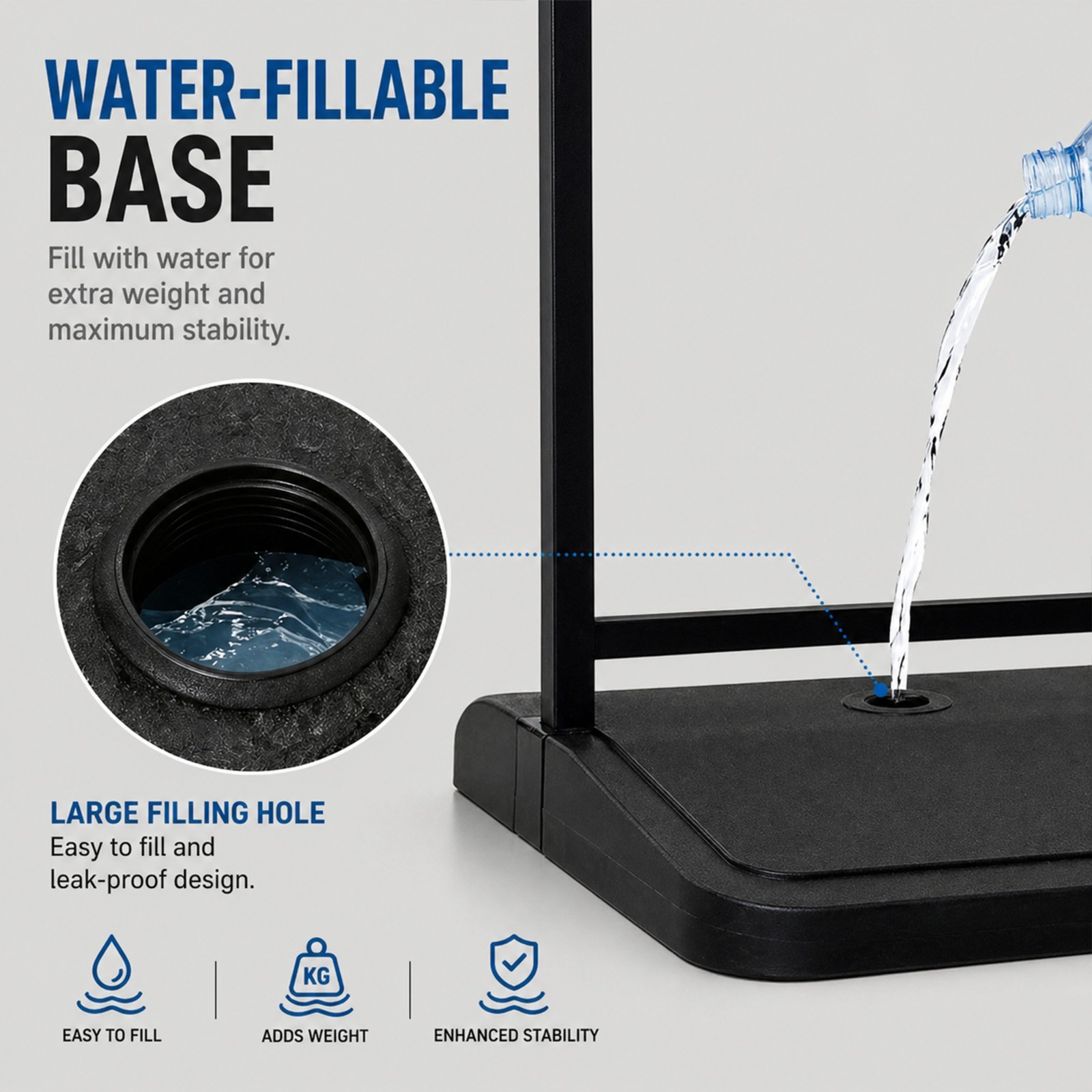 Floor Stand Sign Holder 23⅔”x35½” Indoor/Outdoor Sidewalk Refillable Water