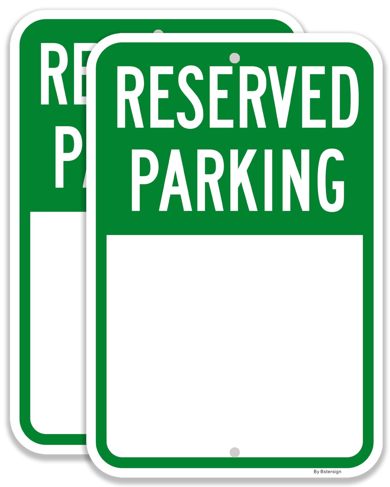 -Blank Reserved Parking Sign, Blank Write-On Sign, 12 x 18 Inches Reflective …