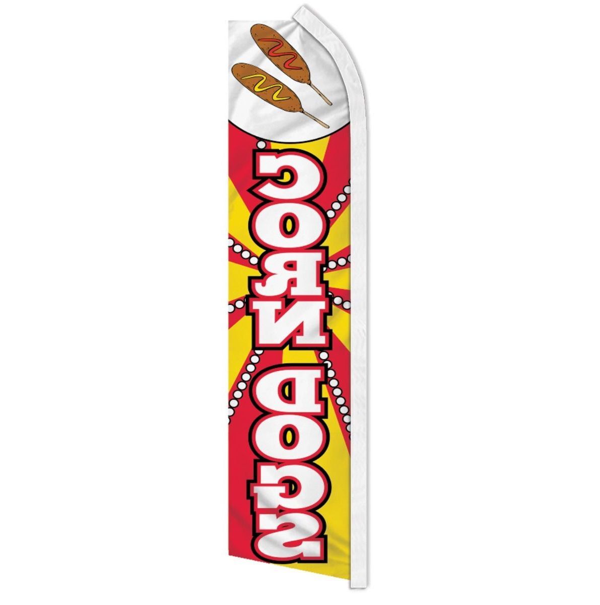 “CORN DOGS” advertising super flag swooper banner business sign food concession