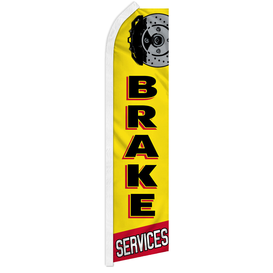 Brake Services Advertising Swooper Feather Flutter Flag Mechanic