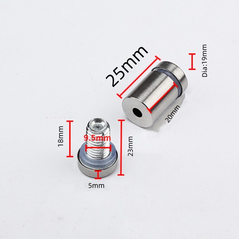 3/4 X 1 Inch Sign Holders Standoff Screws Wall Mount Hardware Advertising Glass