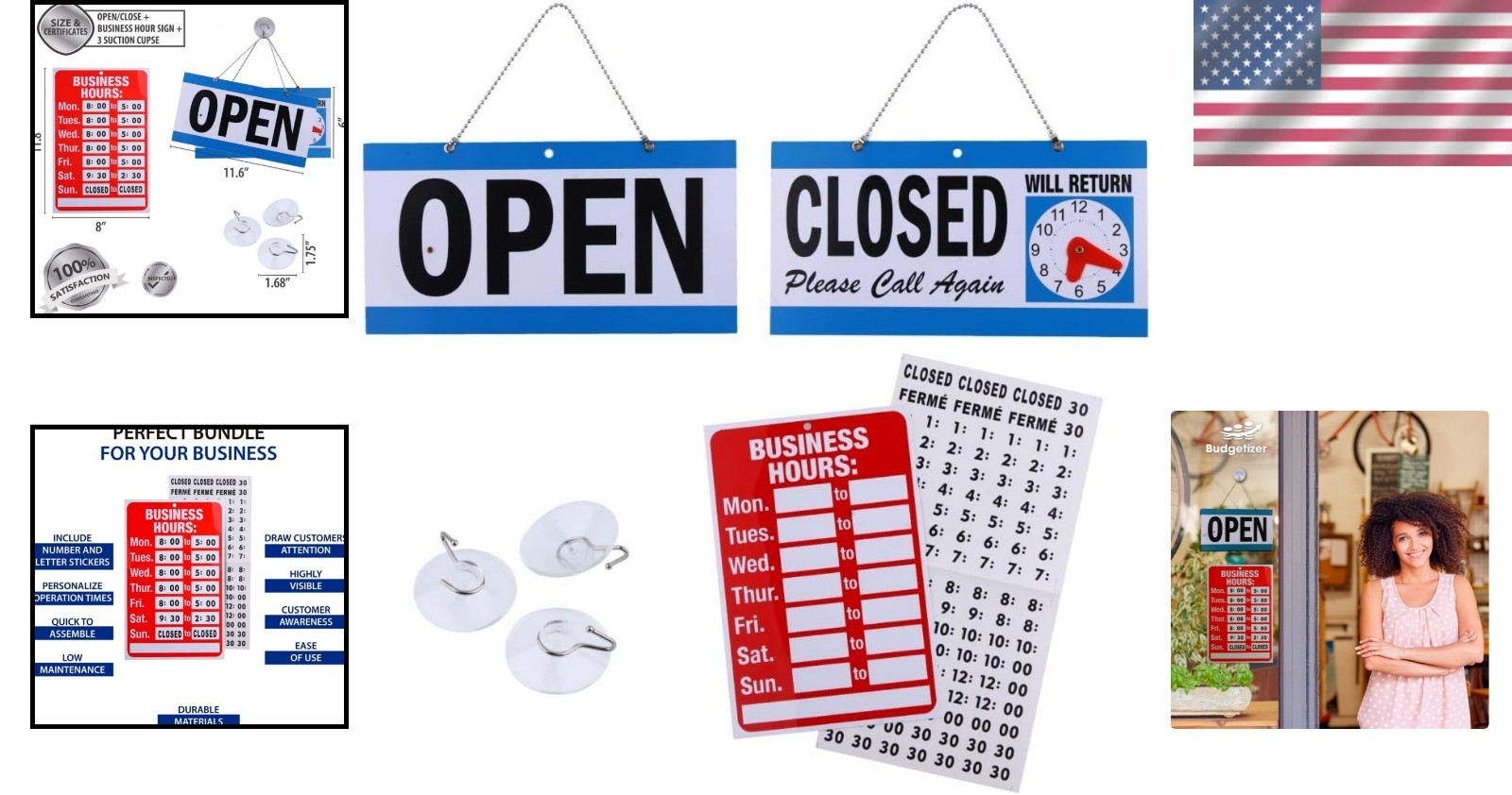 Customizable Open Closed Sign Bundle – Perfect Business Hours Communication