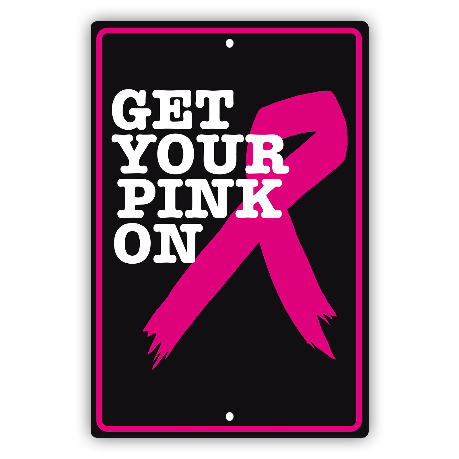 Breast Cancer Awareness, Fight Pink Ribbon Hope Novelty Sign Survivor Metal Sign