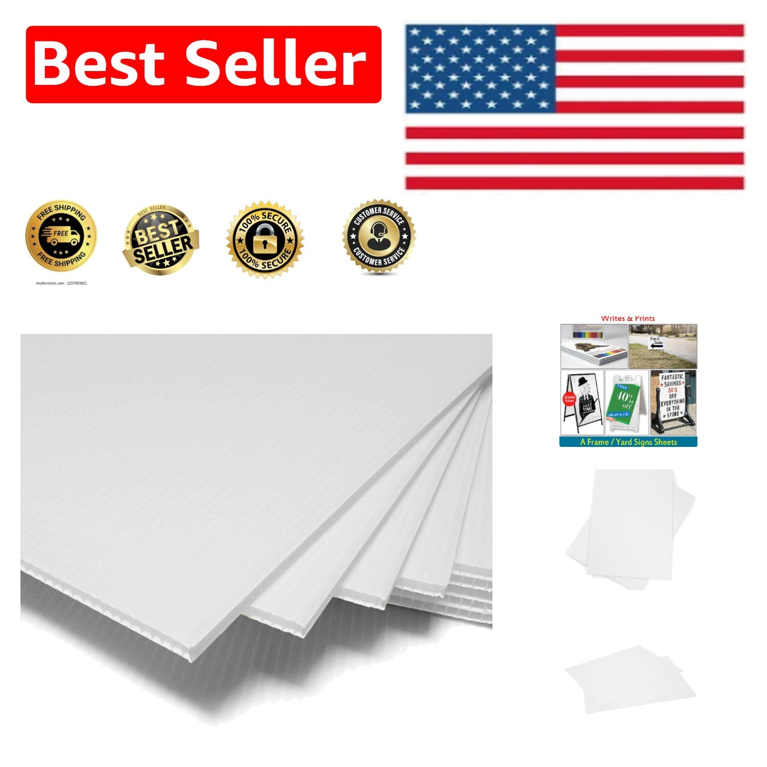 Durable 24×36 Inch Corrugated Plastic Sheets – Double-Sided Sign Blanks, 2 Pack