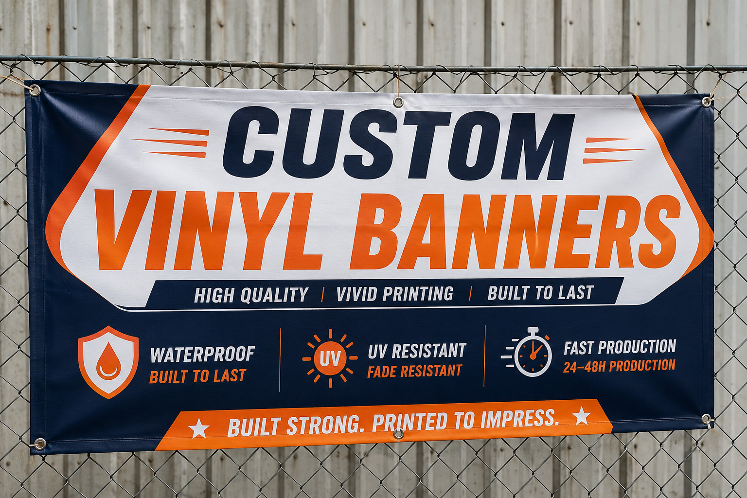 Custom Vinyl Banner Personalized Outdoor Sign Waterproof UV Resistant 13oz