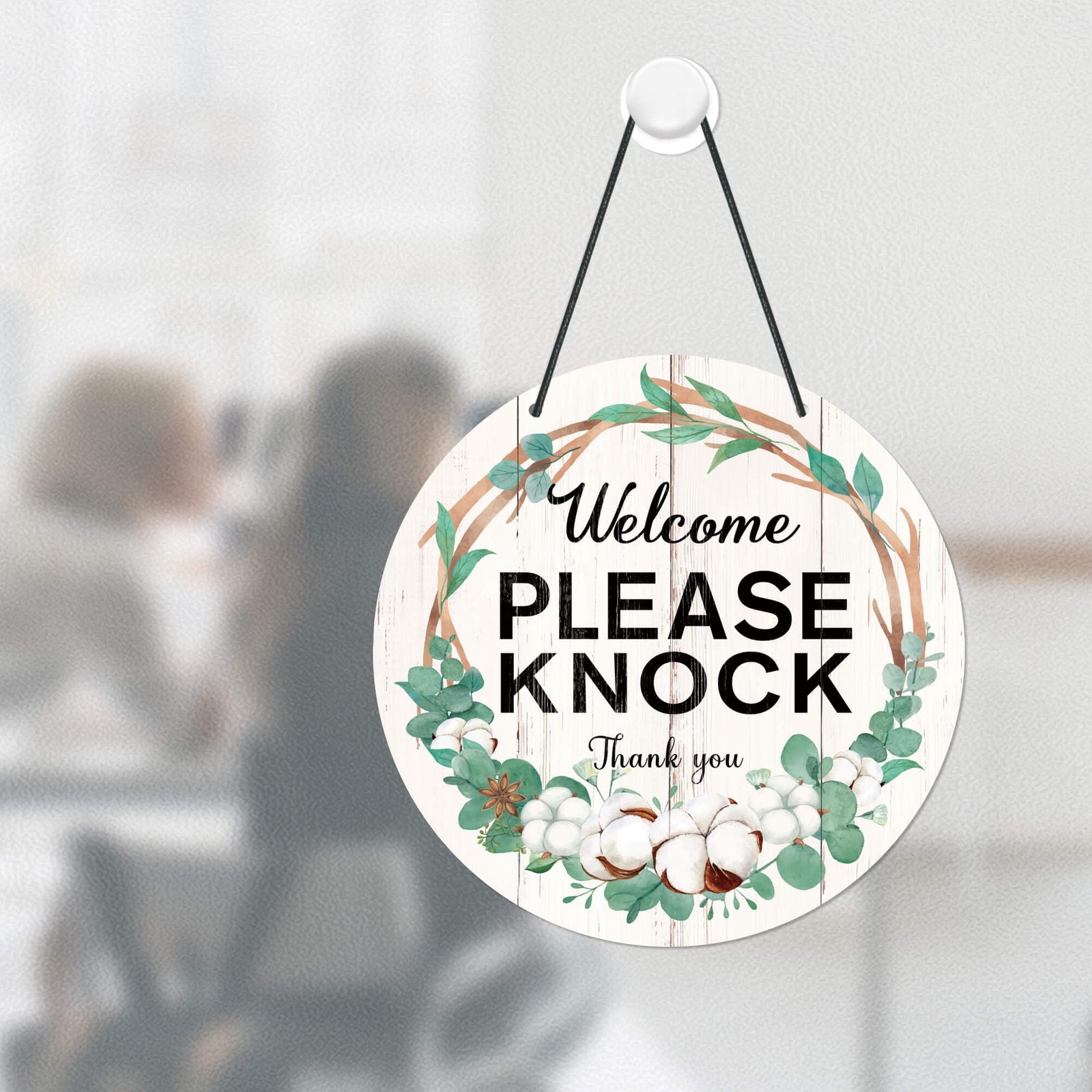Office Sign Round PVC Door Hanger 9 Inch In Session Do Not Disturb Welcome