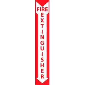 NMC Fire Safety Vinyl Sign Fire Extinguisher 4″”W x 24″”H Gray ACCUFORM