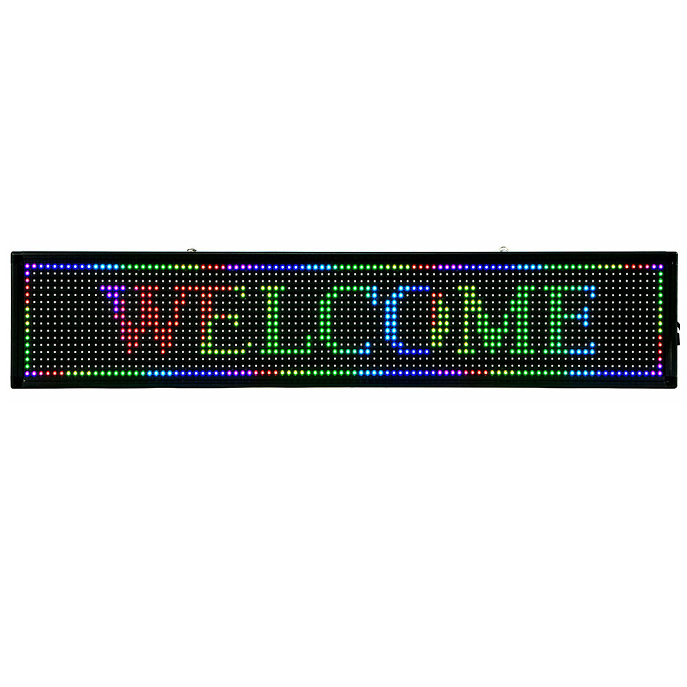 40″X8″ LED Scrolling Sign Programble Digital Advertising 7-Color Display Board