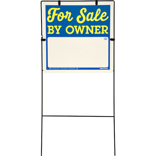 Hillman For Sale by Owner – with Frame 36-in x 18-in Plastic Sale/For sale Sign
