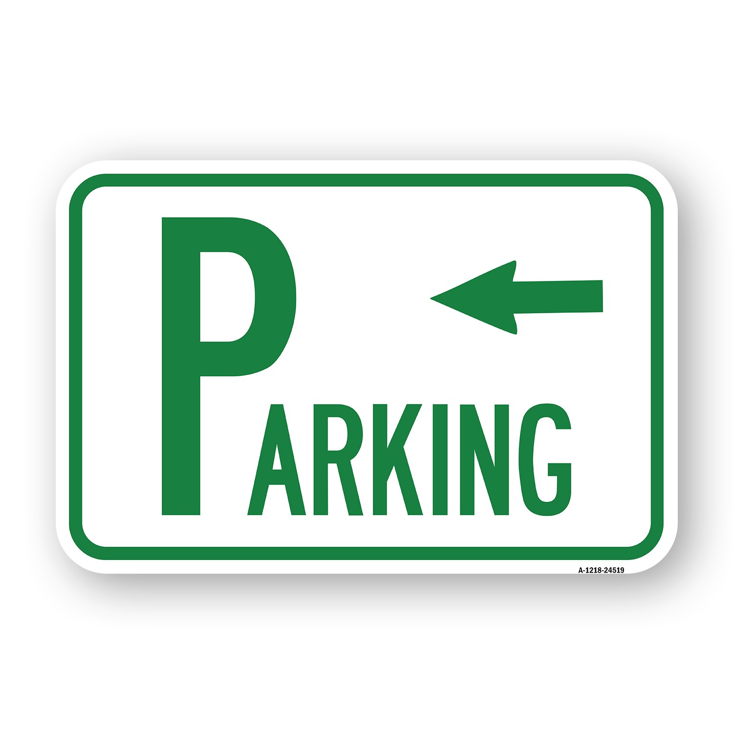 Parking with Arrow Pointing Left Heavy Gauge Aluminum Parking Sign