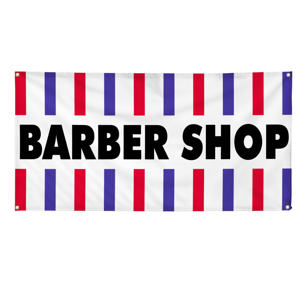 Vinyl Banner Multiple Sizes Barber Shop Outdoor Advertising Printing A Business