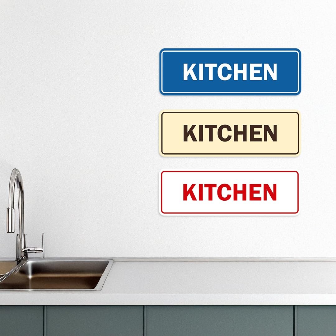 Standard Kitchen Sign Brushed Silver Medium Hardware Accessories