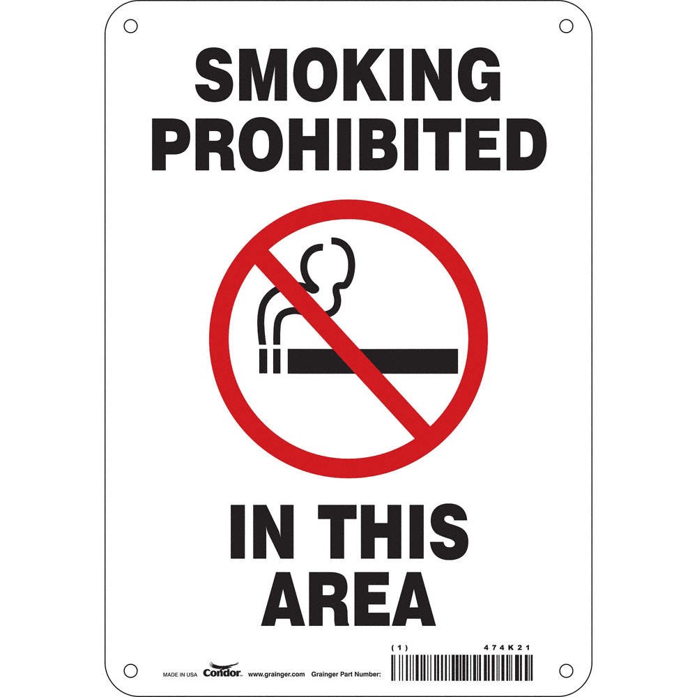 CONDOR 474K21 Safety Sign,10 inx7 in,Aluminum 474K21