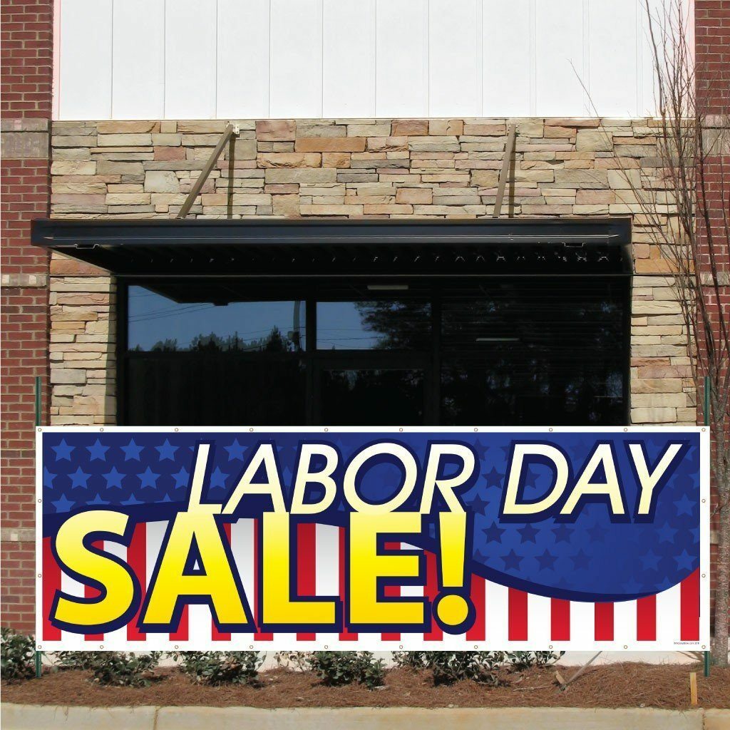 Labor Day Sale! Vinyl Banner with Grommets