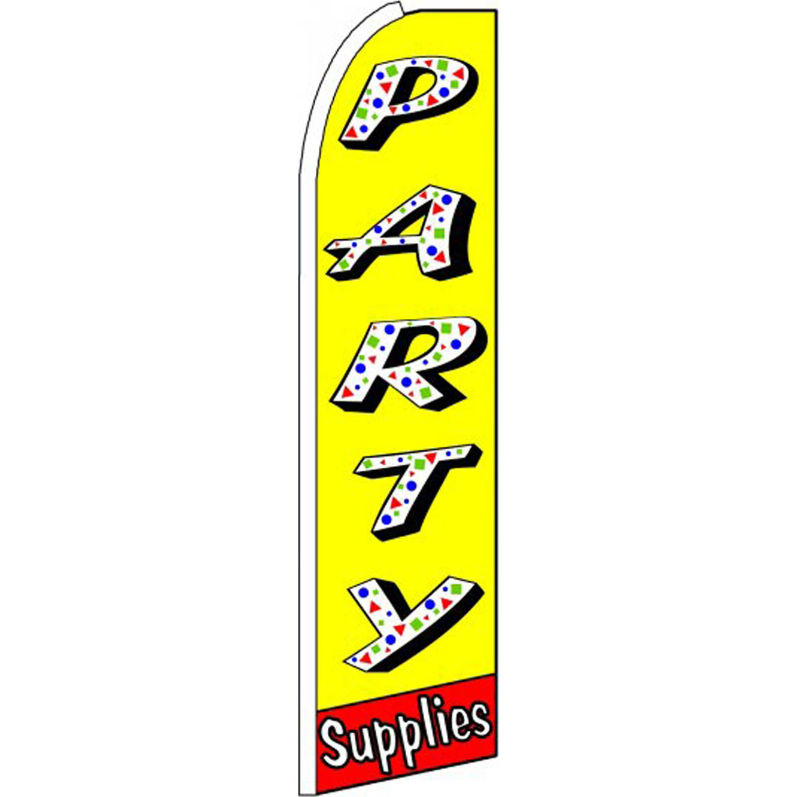 Party Supplies 2 1/2 ft X 11 1/2 ft Polyester Swooper Flag