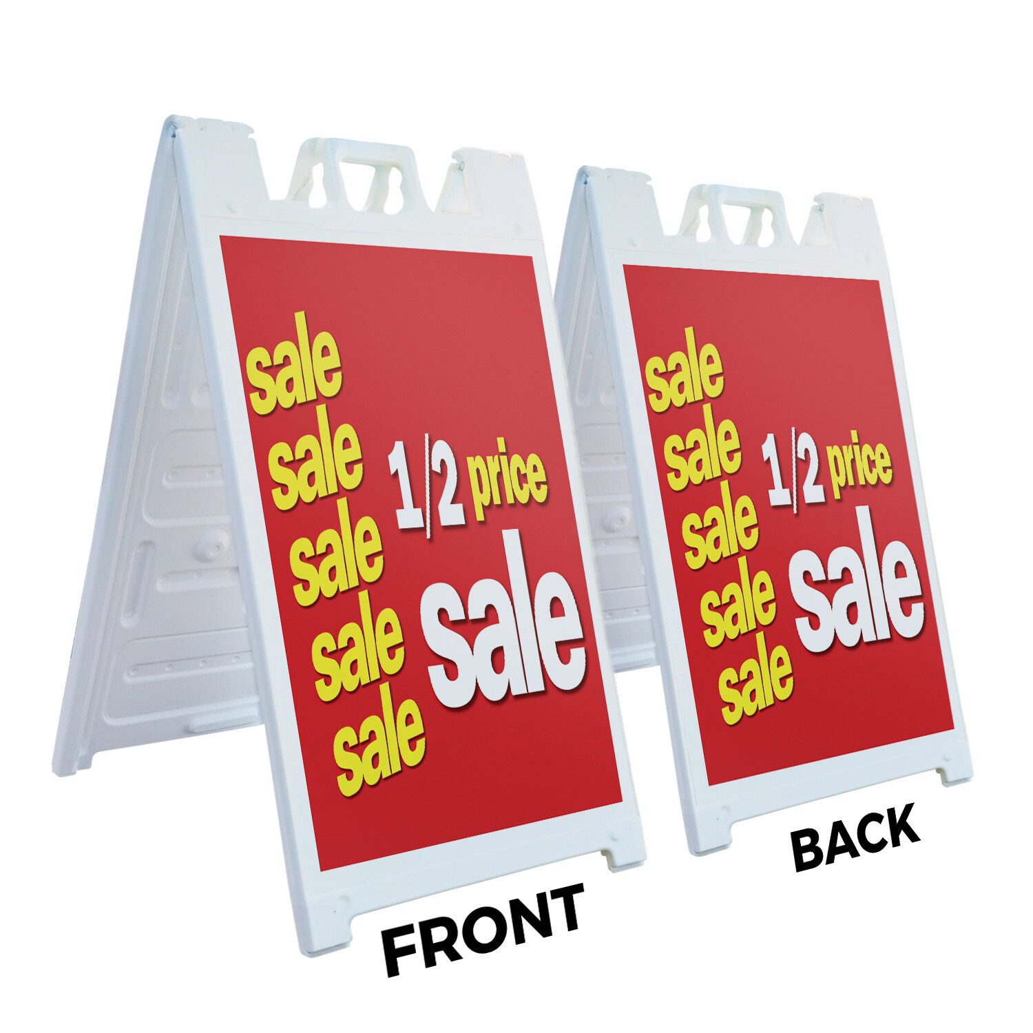 A-frame Sidewalk 1-2 Price Sale 24″ x 36″ Double Sided A-Frame Sidewalk Sign