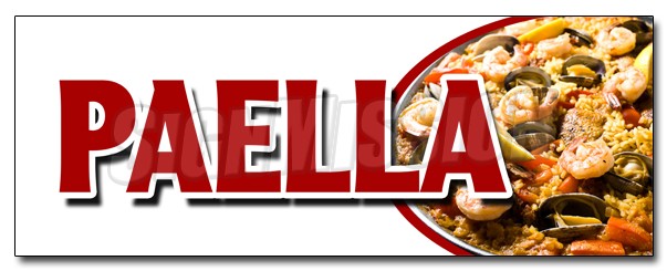 PAELLA DECAL sticker spanish seafood clam shrimp mussel rice special food