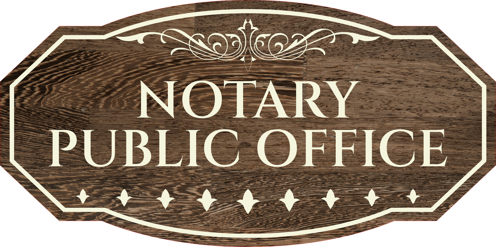 Victorian Plus Notary Public Office Wall or Door Sign | Legal and Courtroom