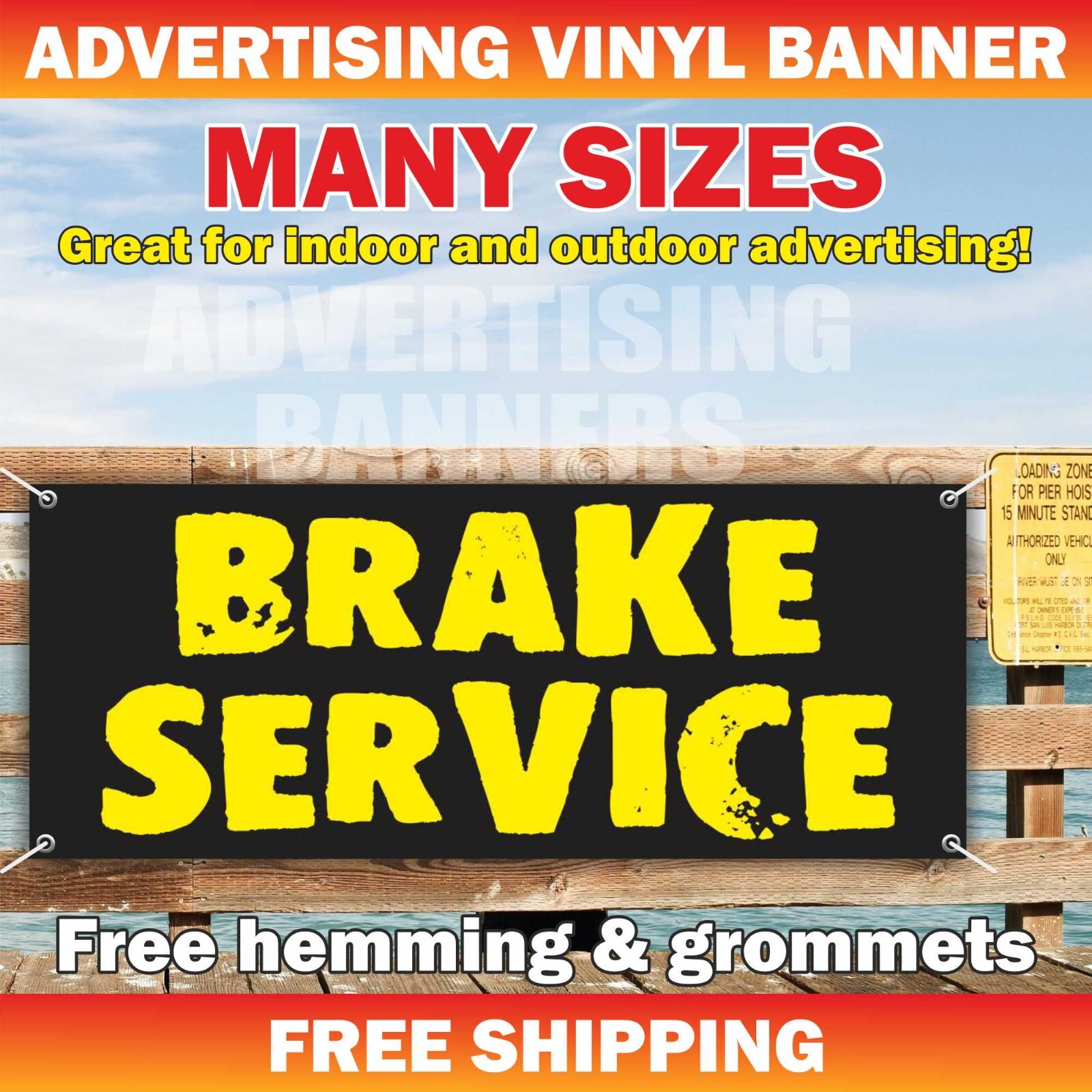 BRAKE SERVICE Advertising Banner Vinyl Mesh Sign auto car repair special check