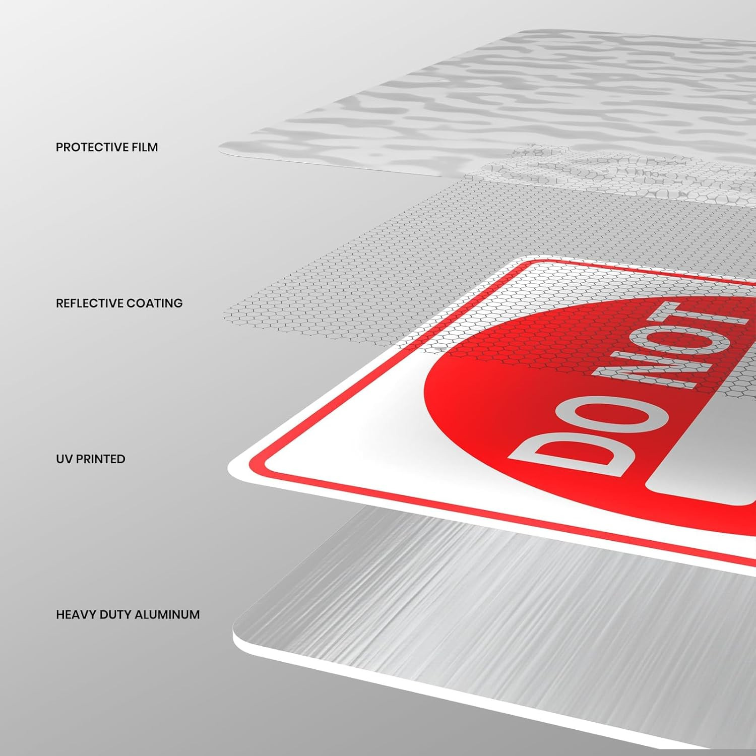2 Pack Do Not Enter Wrong Way Sign 18 × 12 Inches Reflective Waterproof Fade Res