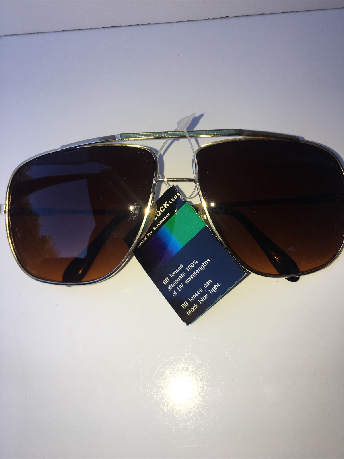 Vintage GOLD Aviator 80’s Sunglasses Made In Taiwan 80s Glasses NEW