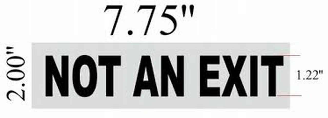 NOT an EXIT Sign (Brush Aluminium 2 X 7.75,Two Sided Tape)-REF24-1027
