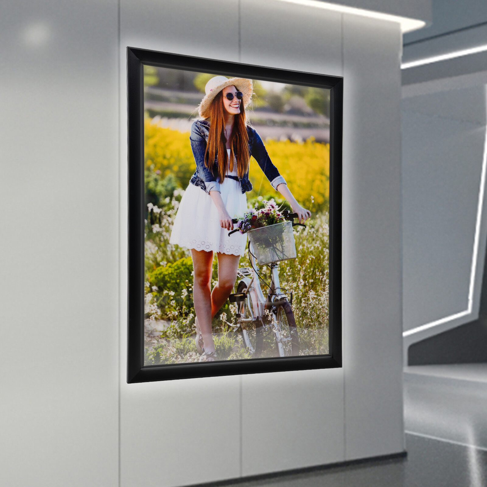 33×24” LED Poster Movie Frame Backlit Light Box Art Advertising Sign Display