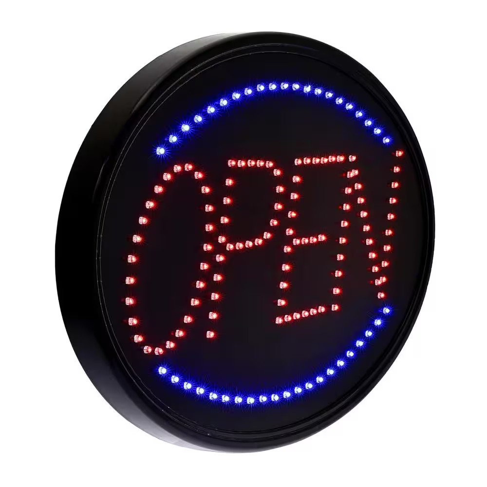 23 In. X 14 In. LED Oval Open Sign (2-Pack)