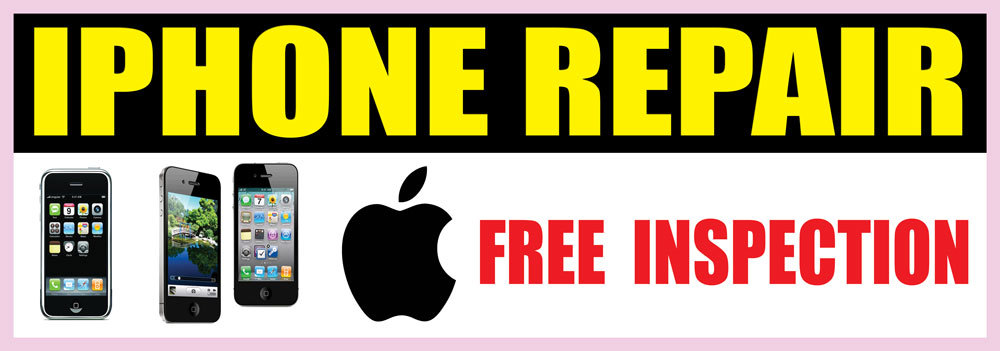 2ftx6ft iPhone Repair Vinyl Banner – Alt to Feather Swooper Flag – I-phone