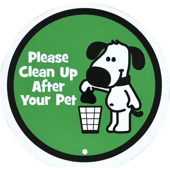 Hillman Canine Clean Up – with Stake 8-in x 6-in Plastic Pet Sign