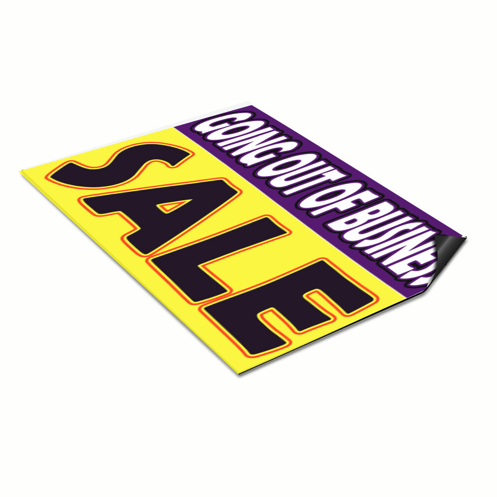 Car Magnet Set of 2 Going out of Business Sale Car Advertising Industrial Sign